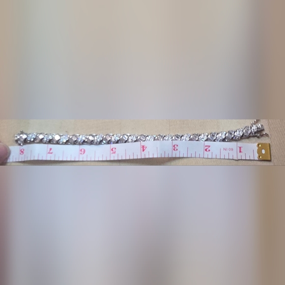 5 CT CZ 925 DIAMOND STERLING SILVER TENNIS  BRACELET 8 Inches 25.14 Grams - Picture 5 of 6